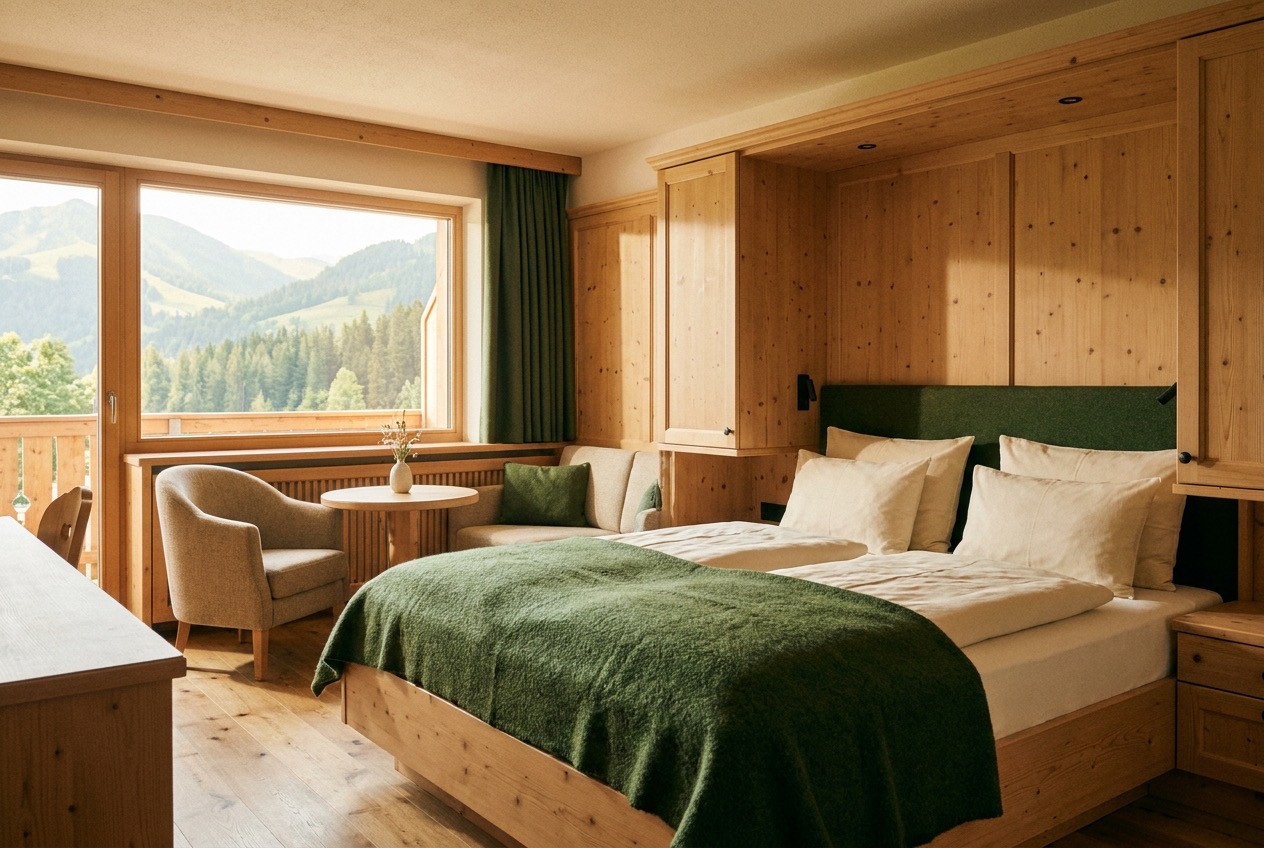 Alpenblick Doppelzimmer mit Bergblick
